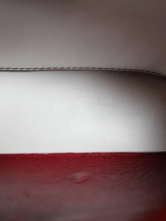 NEW Henry Beguelin White Shoulder Bag Omino Logo Turn Lock Handbag - Picture 12 of 16